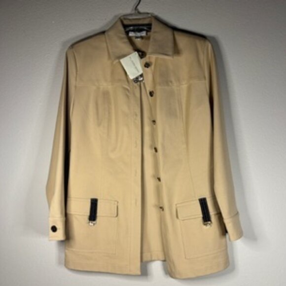 NWT St. John Sport by Marie Gray Classic Beige/Indigo Jacket – Size P - Picture 4 of 7